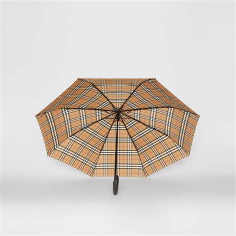 Vintage Checked Burberry Umbrella Parasol 